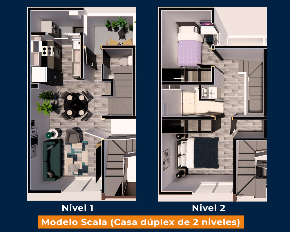 Casa 2 niveles planta baja